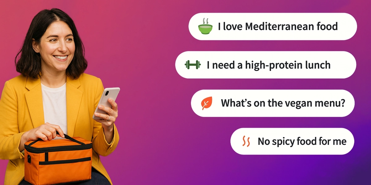 Marketer collaborating with an AI assistant on a laptop